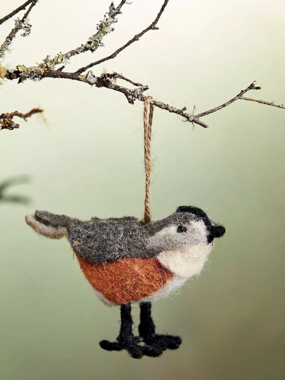 NEW Anthropologie Terrain Felt Woodland Bird Holiday Christmas Ornament NWT